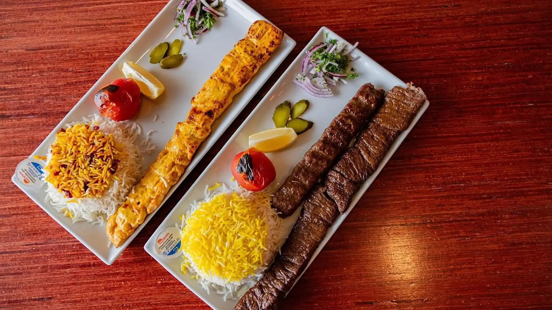 Plates of kabab